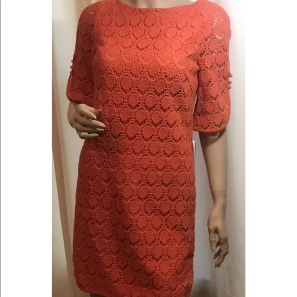 NWT Trina Turk Embroidered Lace MUSEUM Shift Mini Dress Size 4 $358